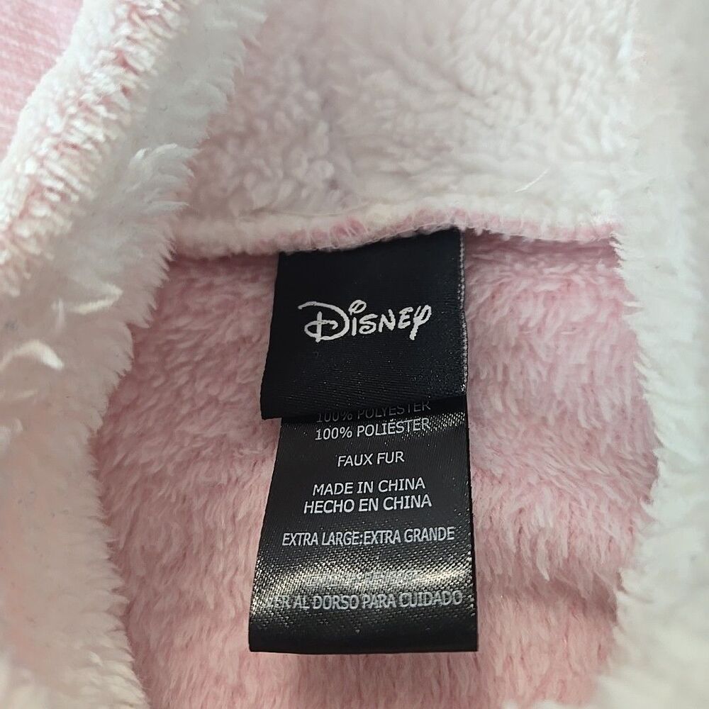 Womens Fleece Hoodie Disney Mickey Mouse Sweater Pink XL Oversized Comfy Cozy - Picture 4 of 7